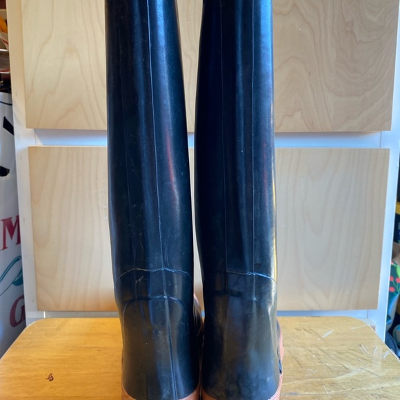 Eagle Claw Mens Black Rubber Steel Shank Rain Boots Waterproof Size 7 - Picture 6 of 9